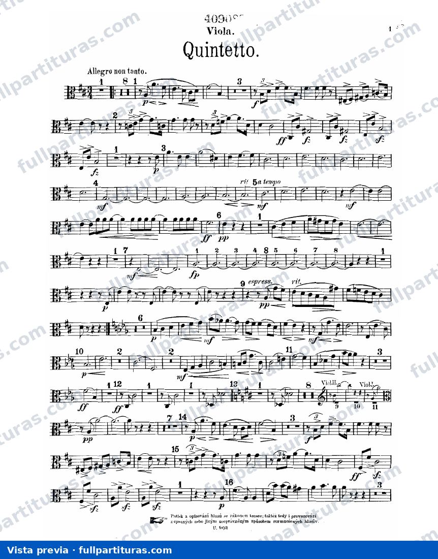 Quinteto, Op.42: Viola — preview