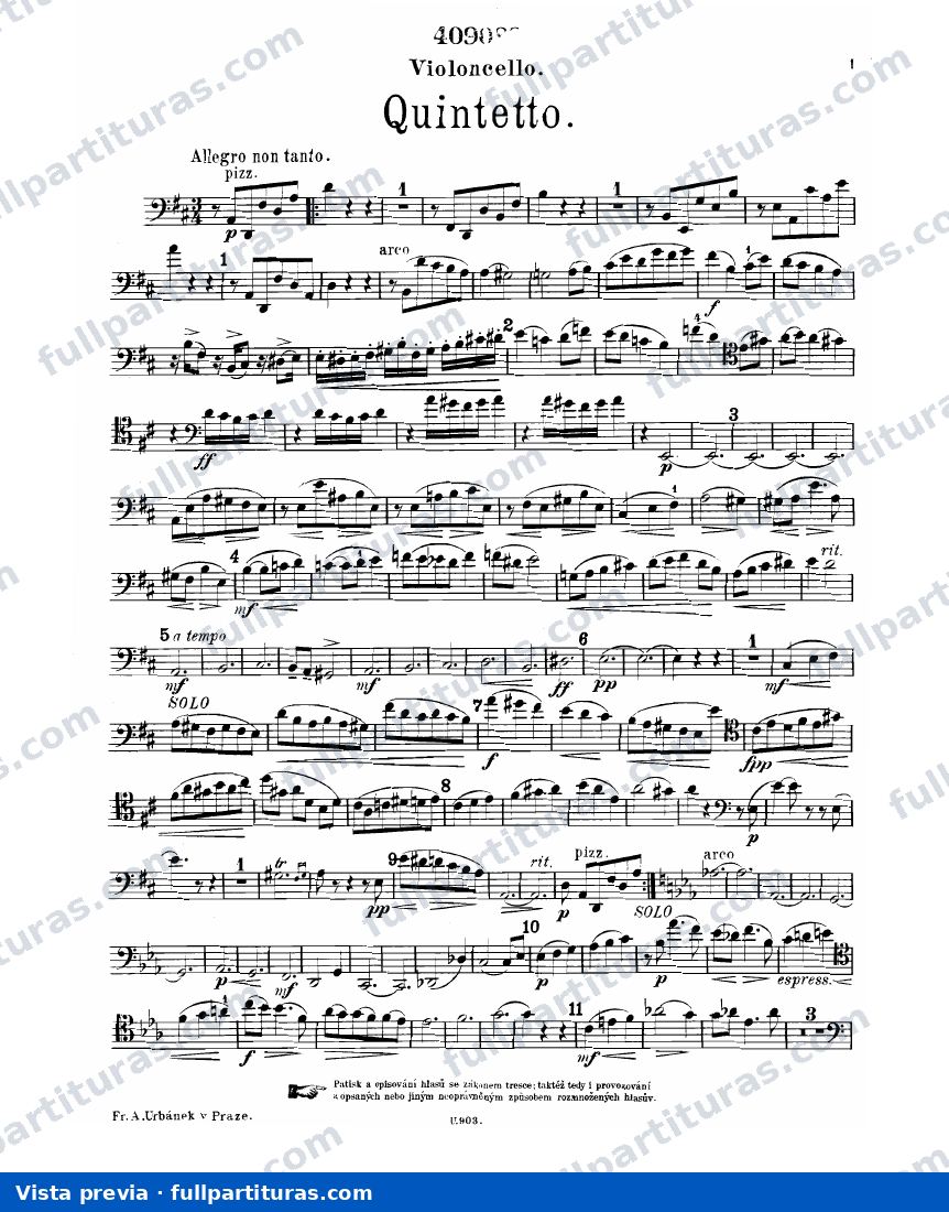 Quinteto, Op.42: Violonchello — preview