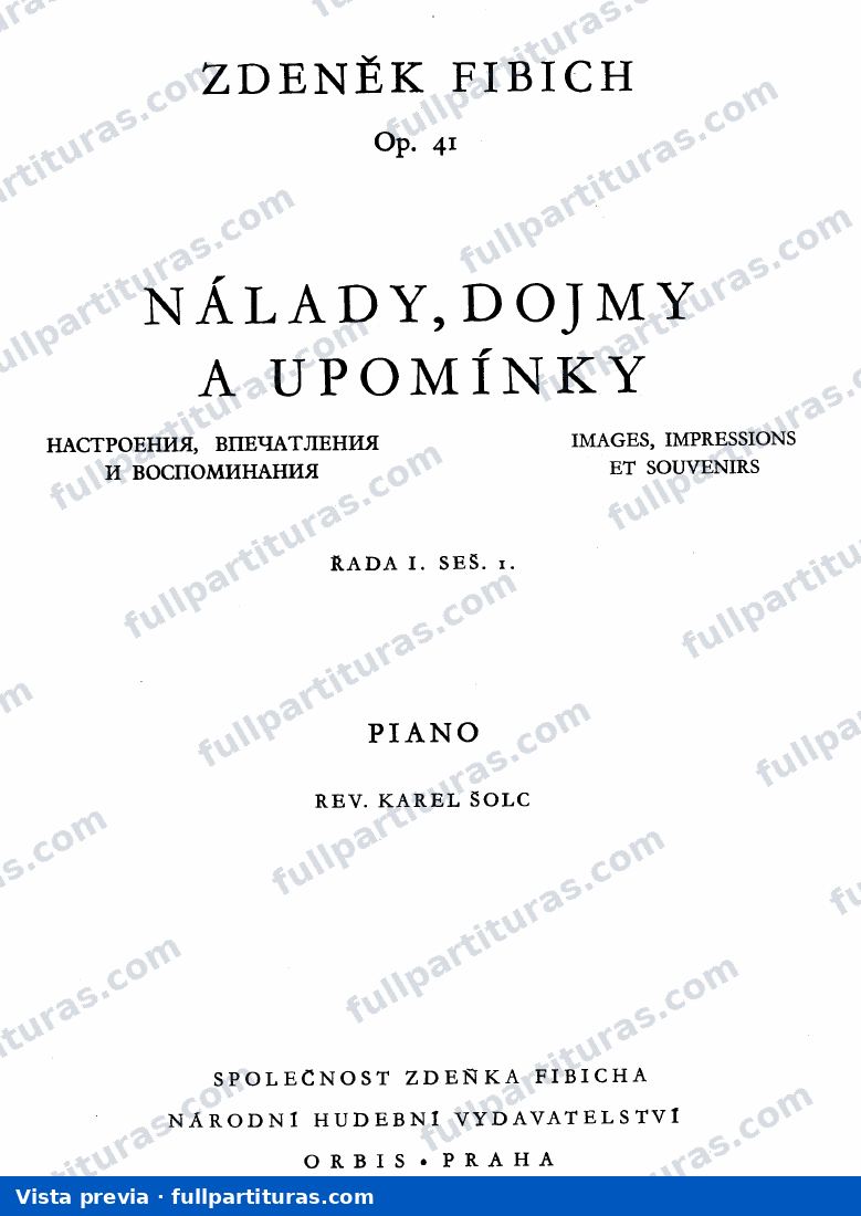 Moods, Impressions, and Souvenirs, Op.41: Souvenirs 1 — preview