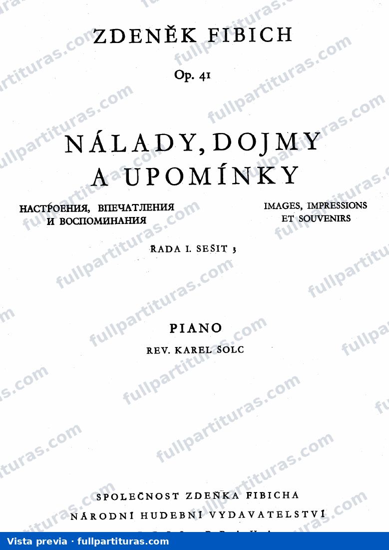 Moods, Impressions, and Souvenirs, Op.41: Souvenirs 3 — preview