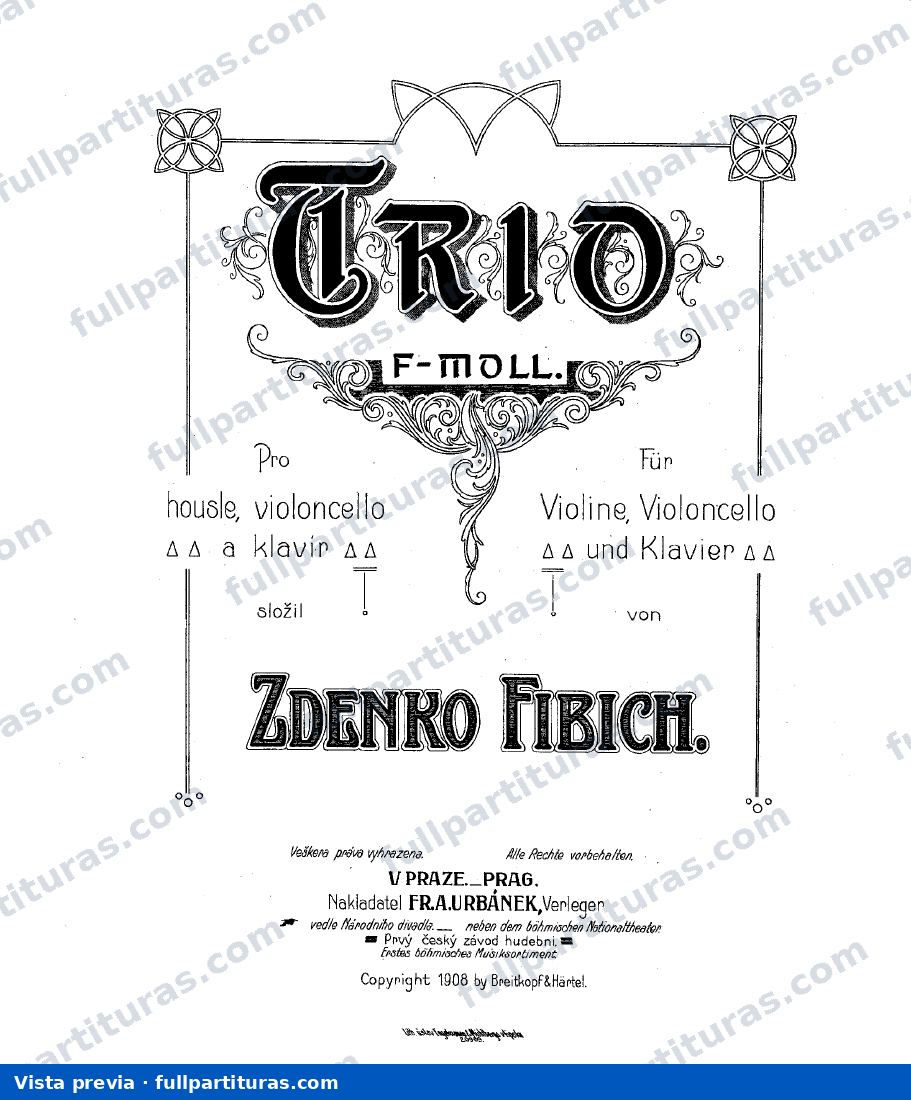 Moods, Impressions, and Souvenirs, Op.44: Piano Trio in F minor — preview