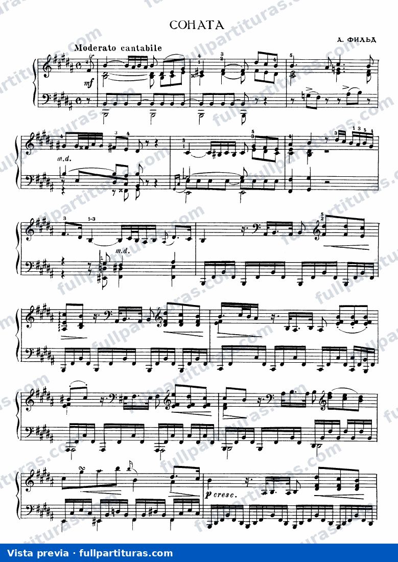 Sonata in B major — preview
