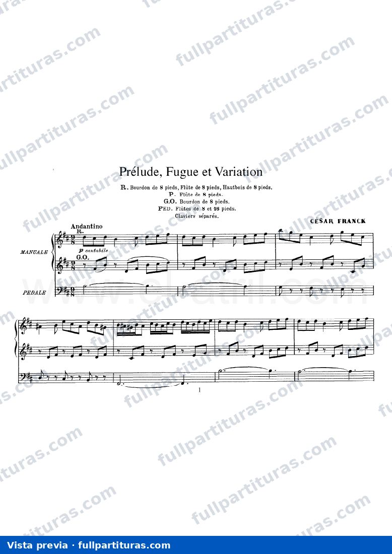 Cuarteto para Cuerdas en Re M: Preludio, Fuga y Variación para Órgano — preview