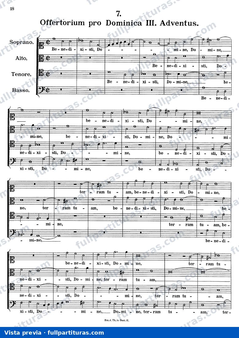 Benedixisti Domine, K.150 — preview