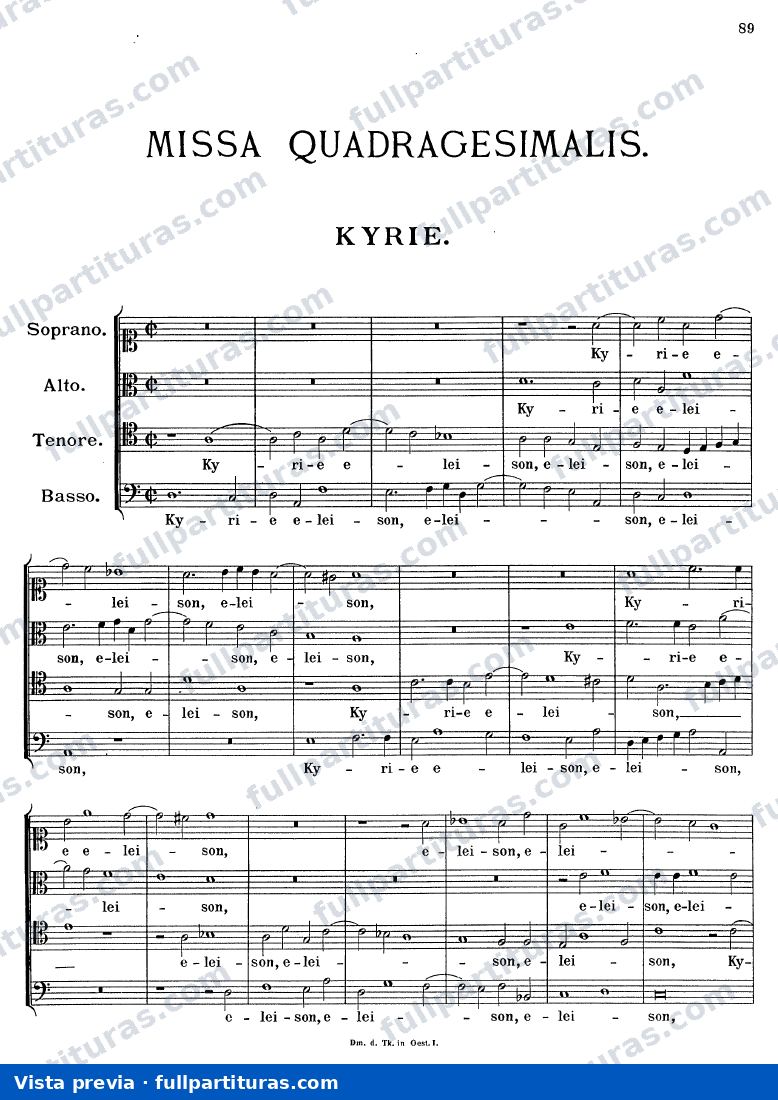 Missa Quadragesimalis, K.29 — preview