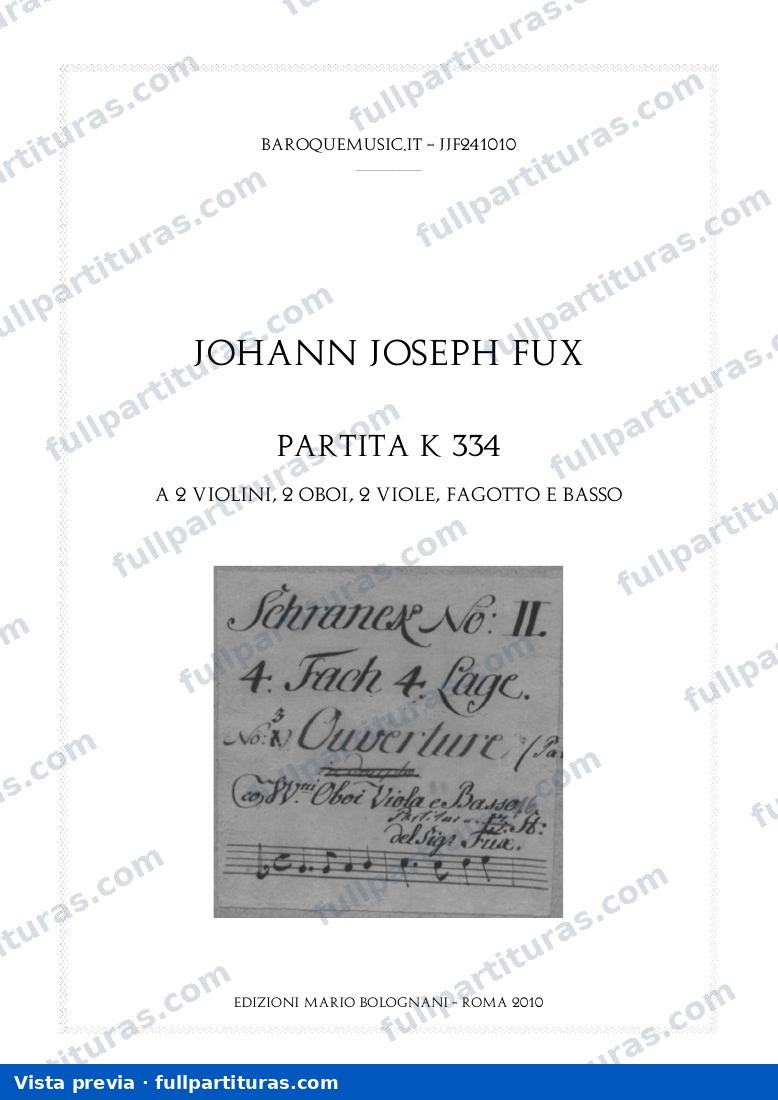 Overture in C major, K.334 — vista previa