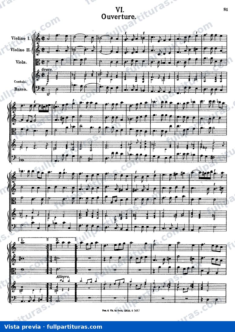 Overture in D minor, K.357 — Vorschau
