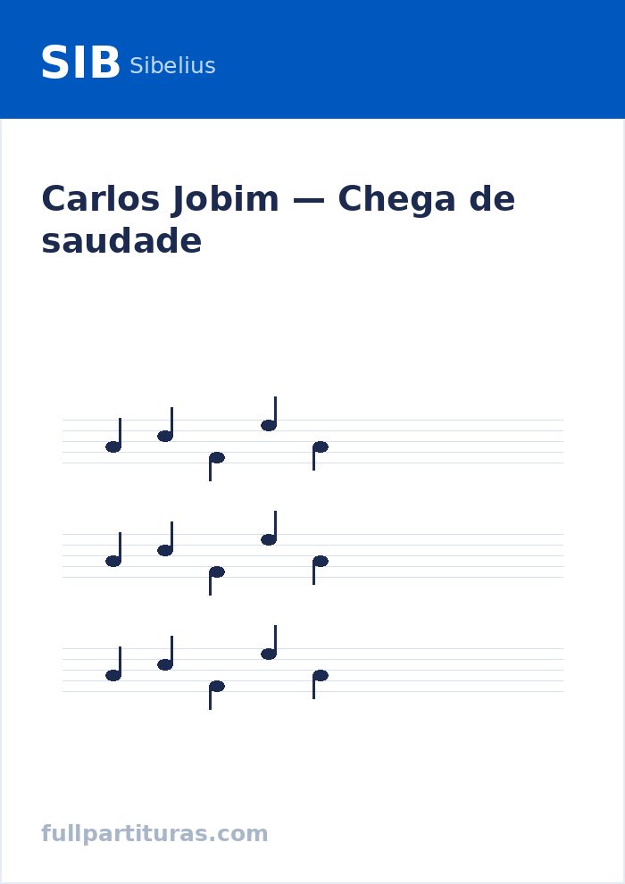 Chega de saudade — preview