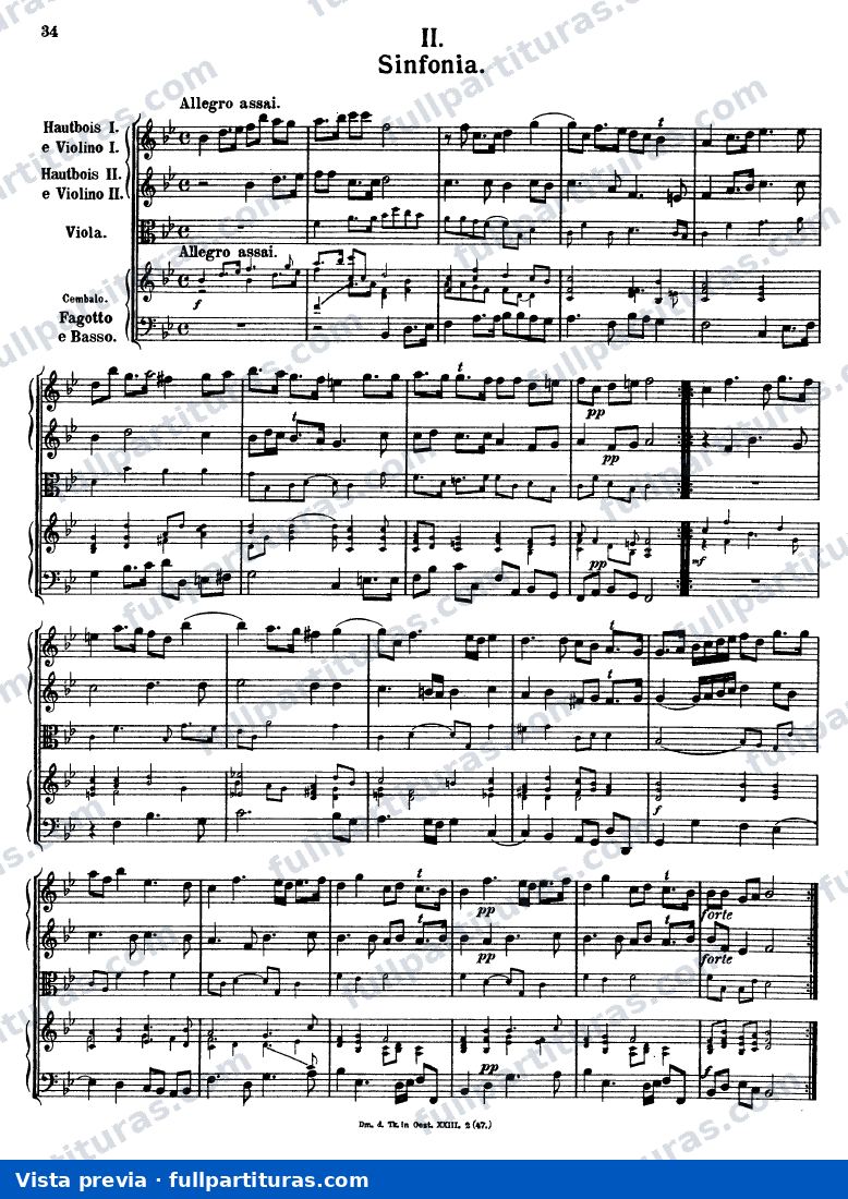 Sinfonia in B-flat major, K.353 — preview