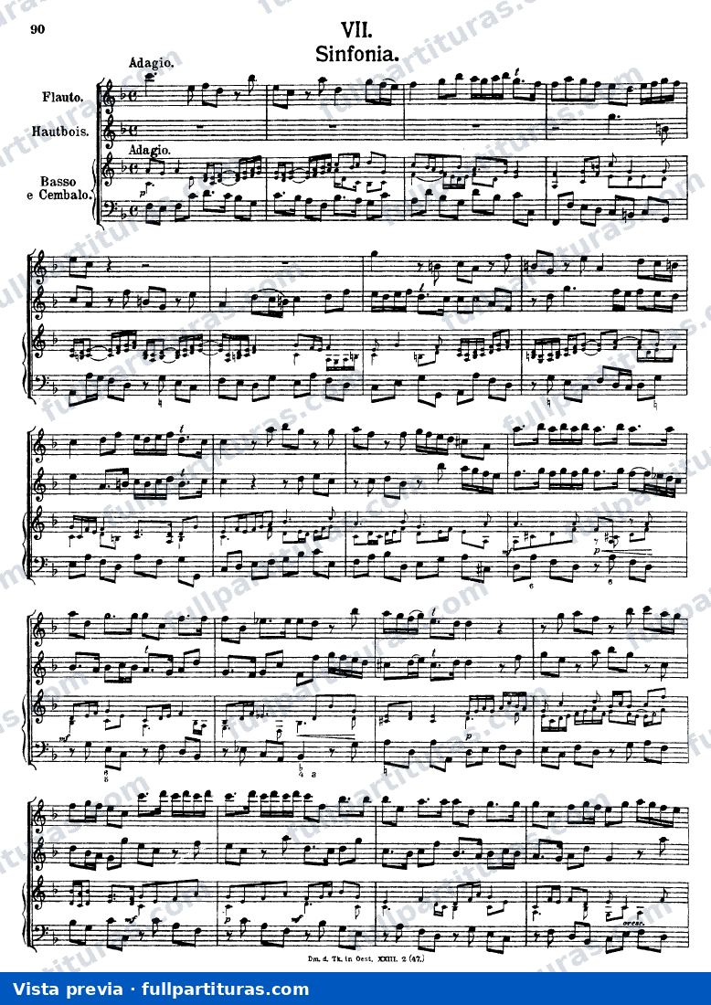Sinfonia in F major — preview