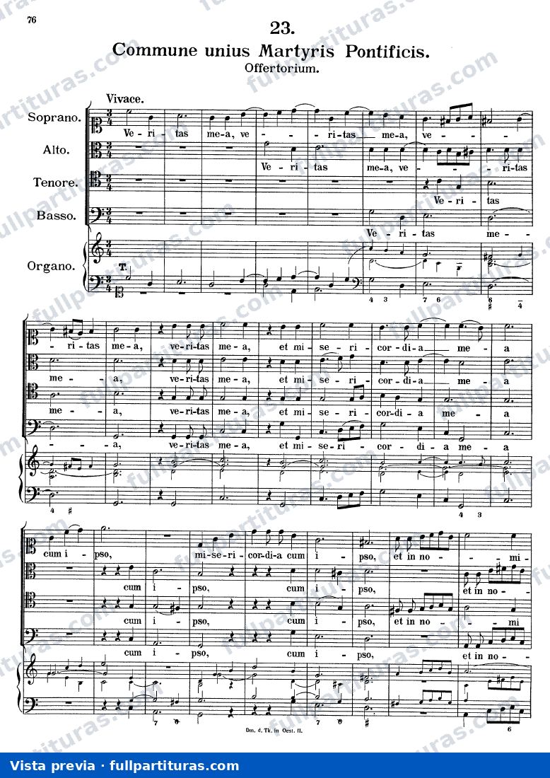 Veritas mea, K.157 — preview