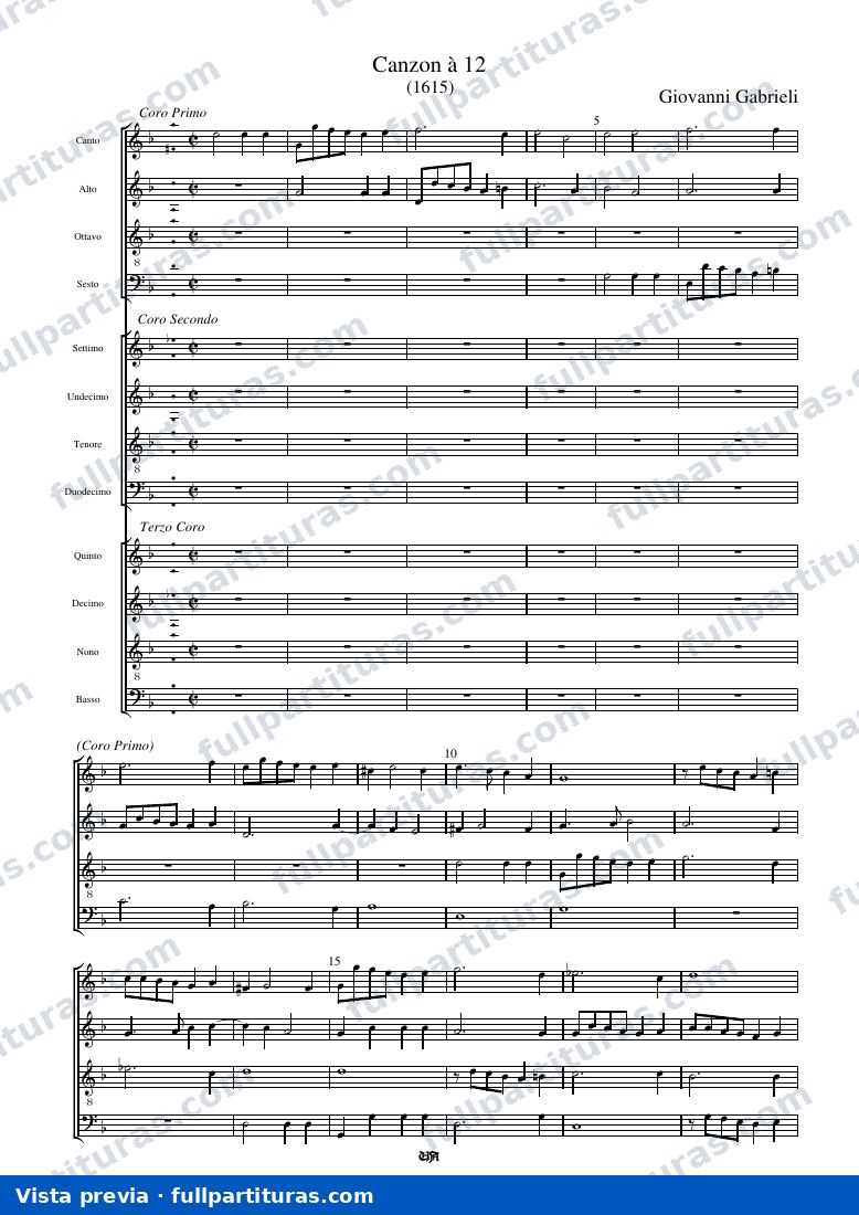Canzon à 12 — preview