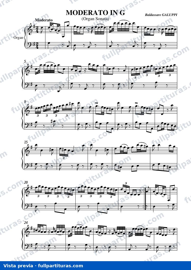 Moderato de la Sonata para Organo in G — preview