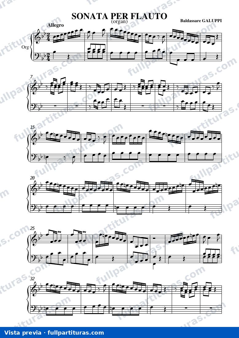 Sonata per flauto (Sonata para Órgano) — preview