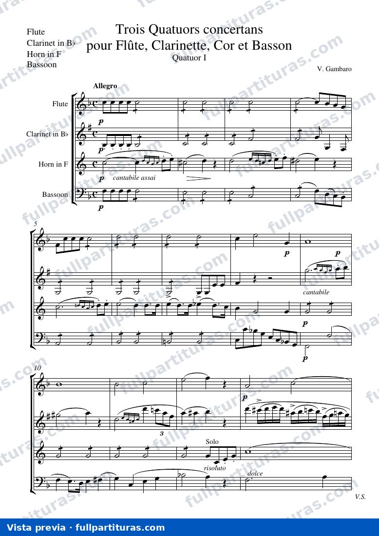 Quartet in FÂ major — vista previa