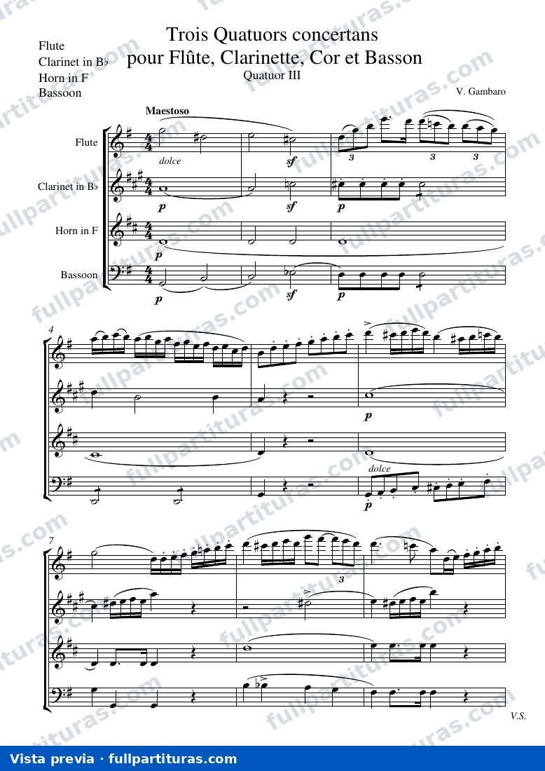 Quartet in DÂ minor: Quartet in GÂ major — preview