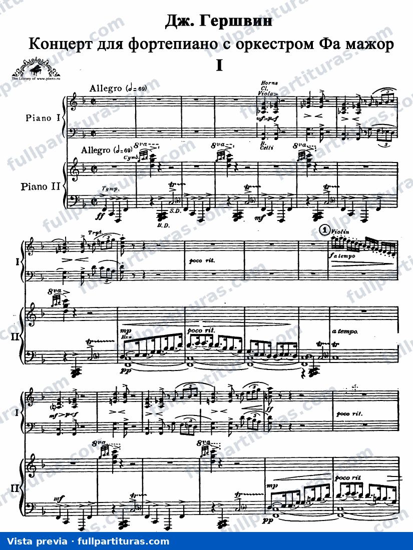 Versión para dos pianos — preview