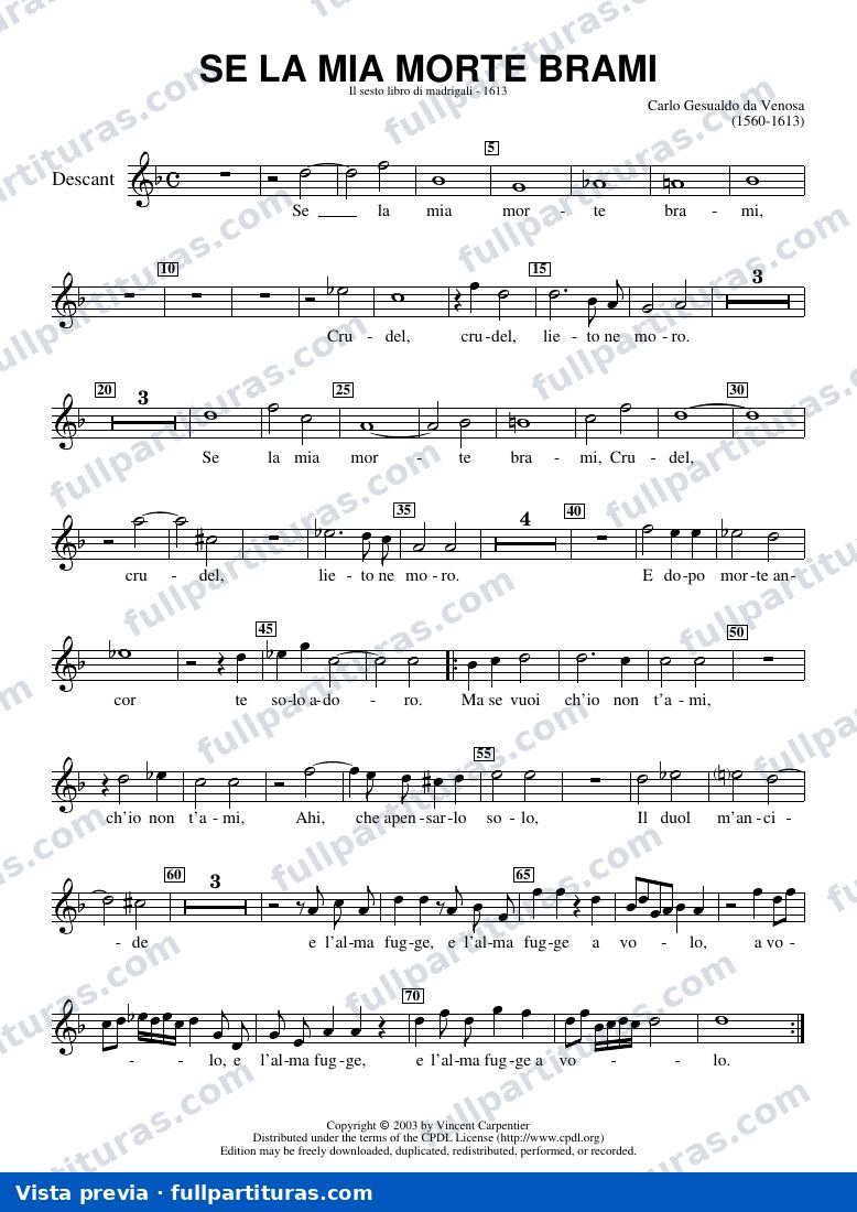 Il sesto libro di madrigali: Descant — preview