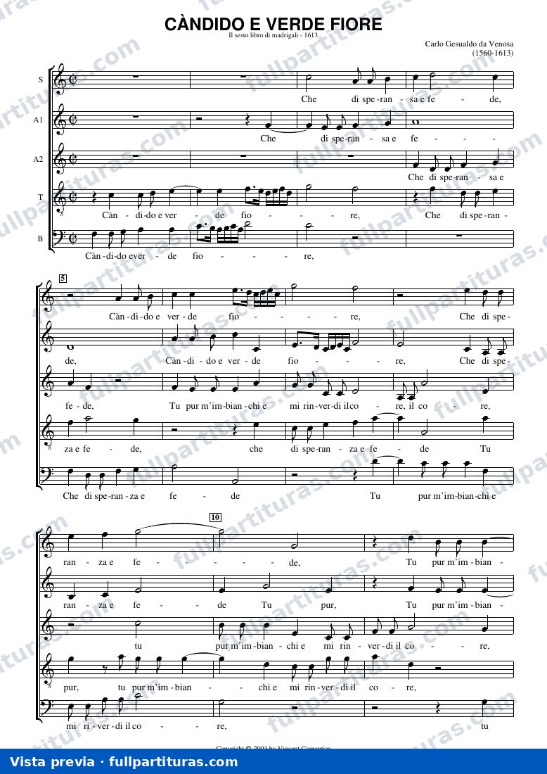 Càndido e verde fiore — preview