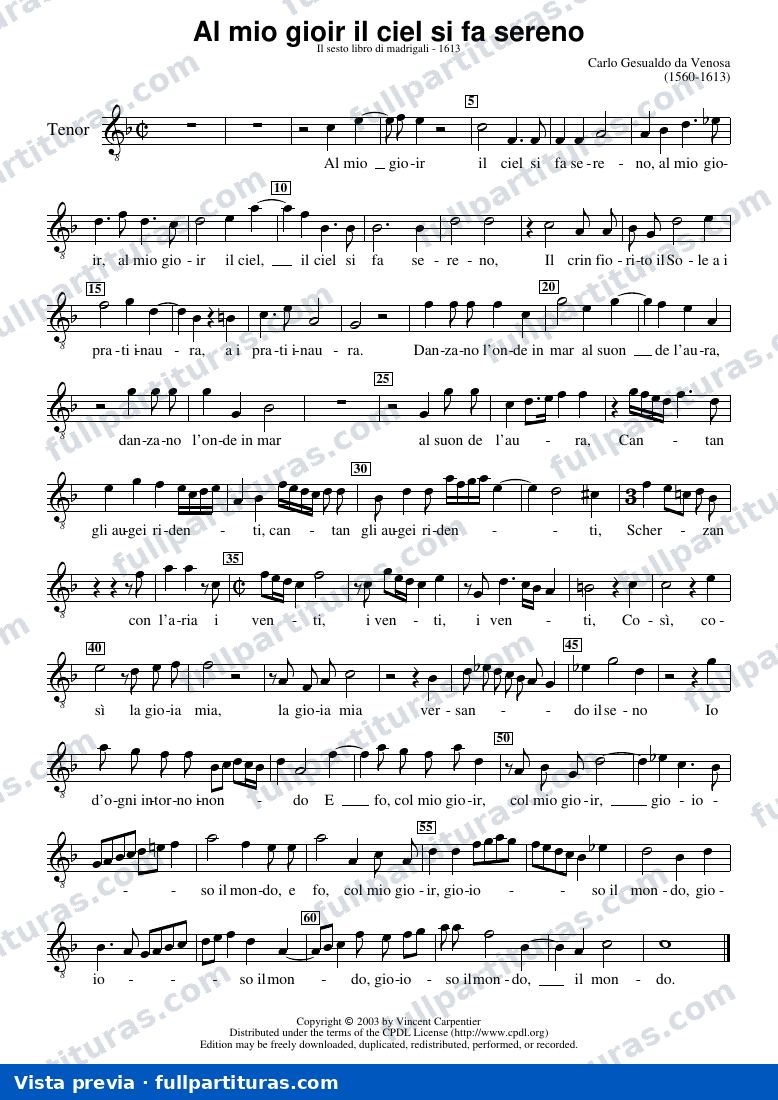 Alto 2 or Tenor — preview