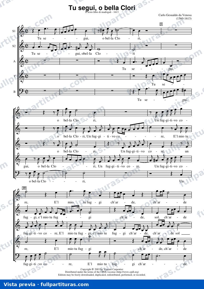 Tu segui, o bella Clori — preview