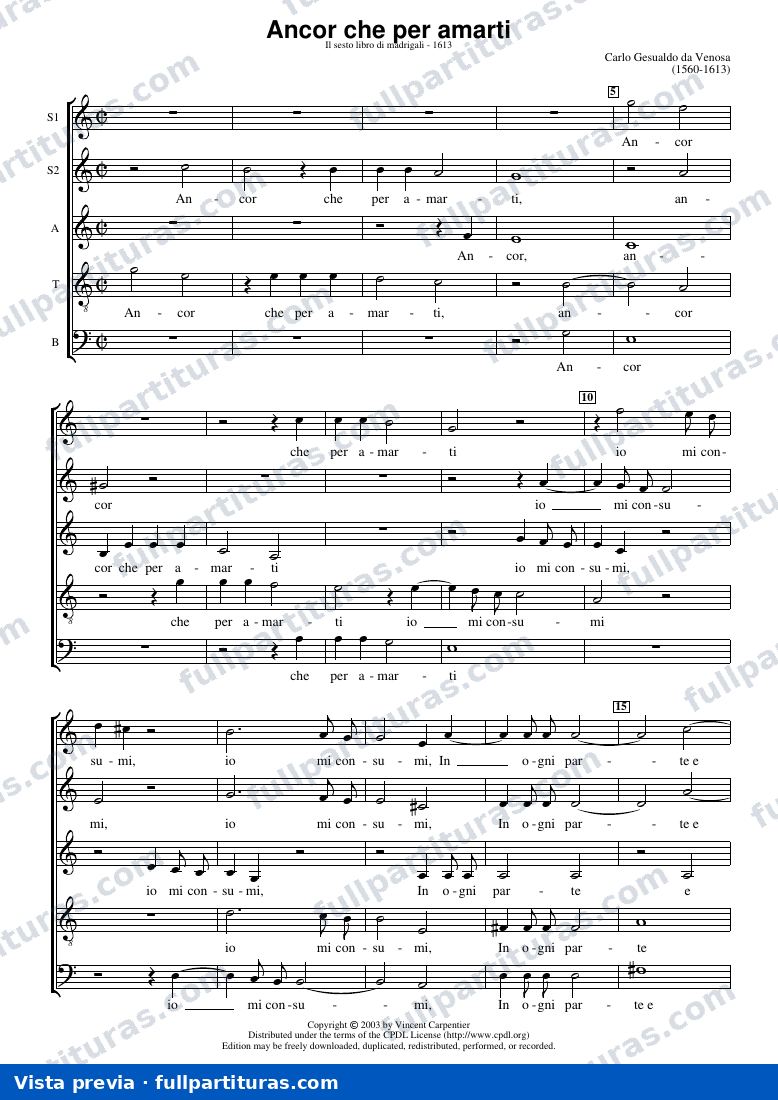 Ancor che per amarti — preview