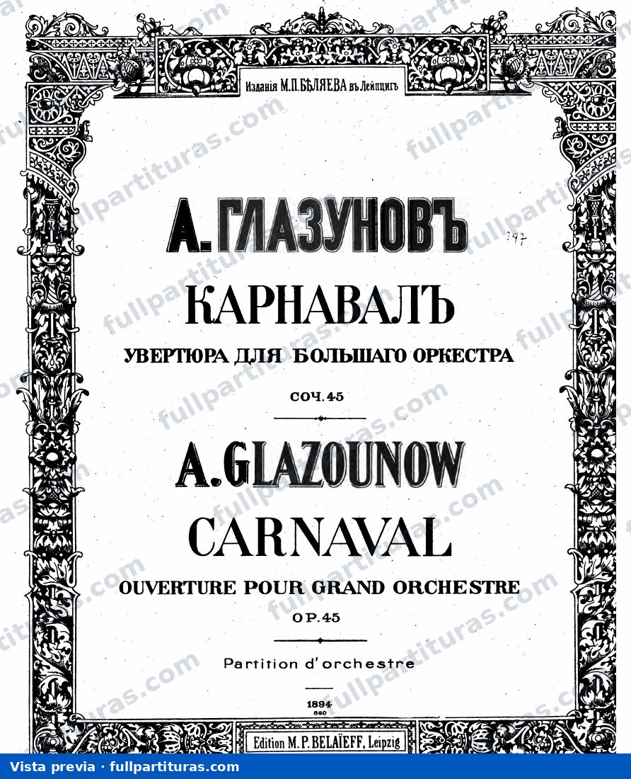 Carnaval, Op.45 — preview
