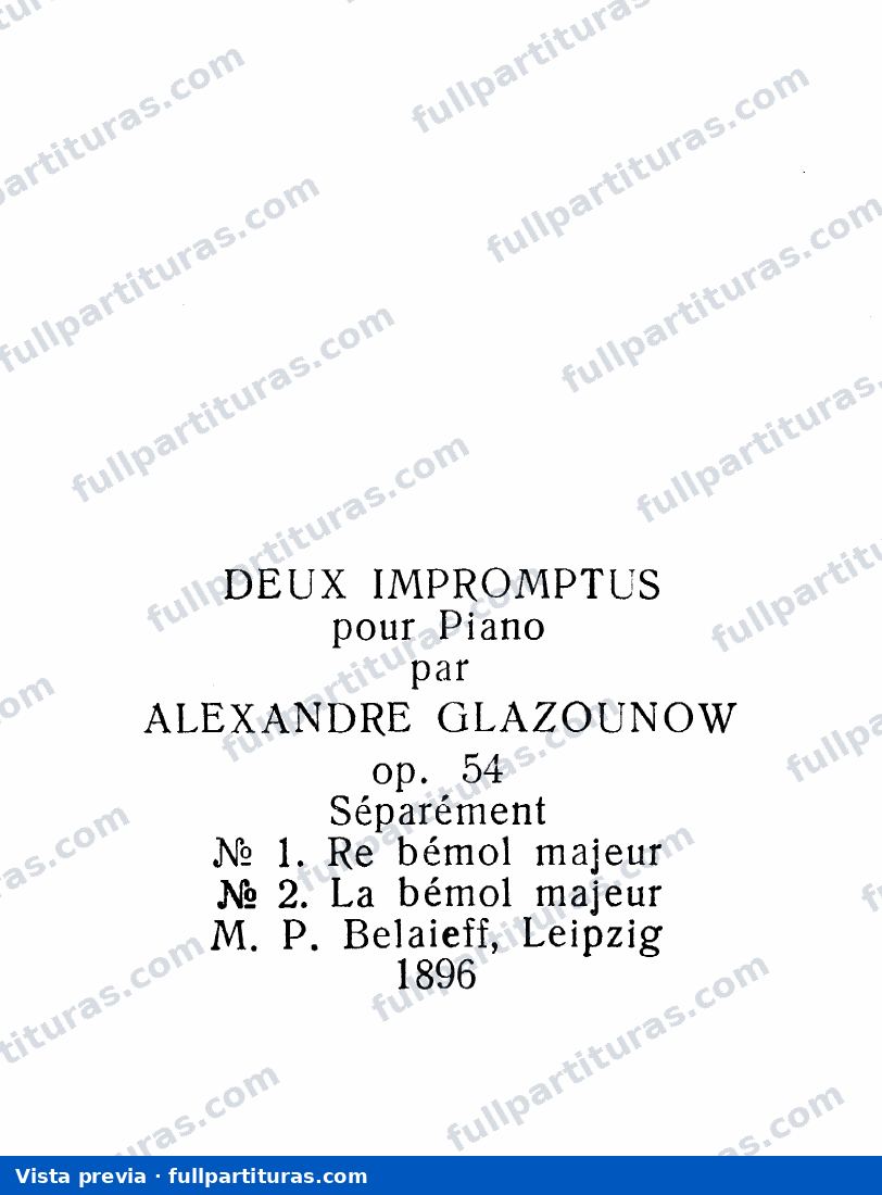 Dos Impromtus Op. 54 — preview