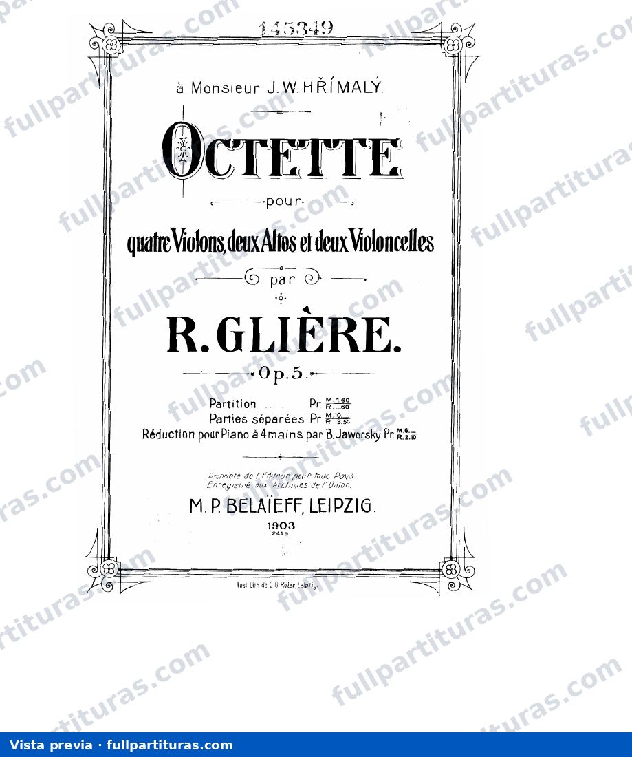 Octeto de cuerdas, Op.5 — preview