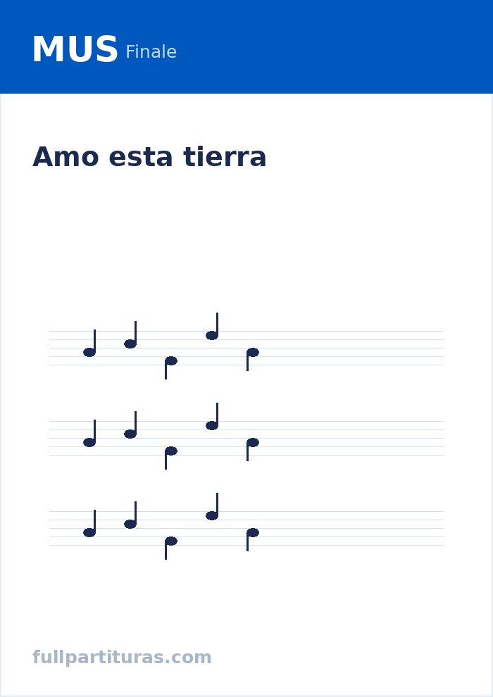 Amo esta tierra — vista previa