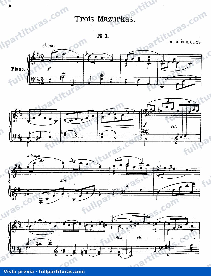 3 Mazurkas, Op.29 — preview