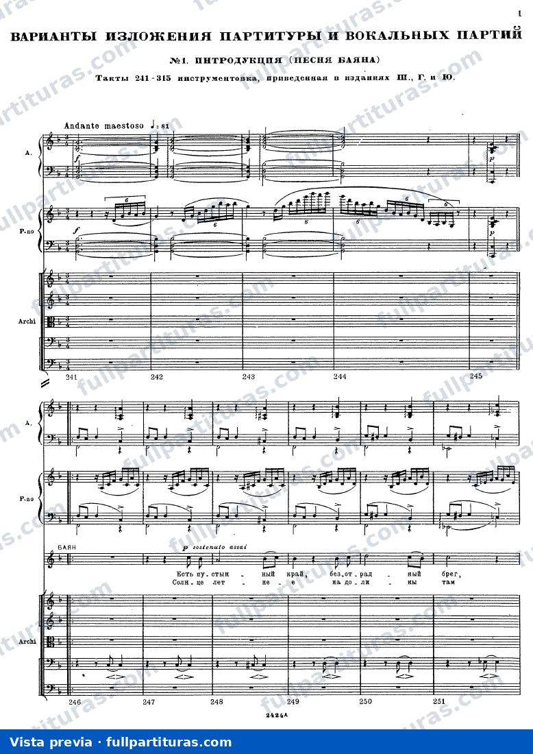 Ruslan y Ludmila: Apéndice — preview