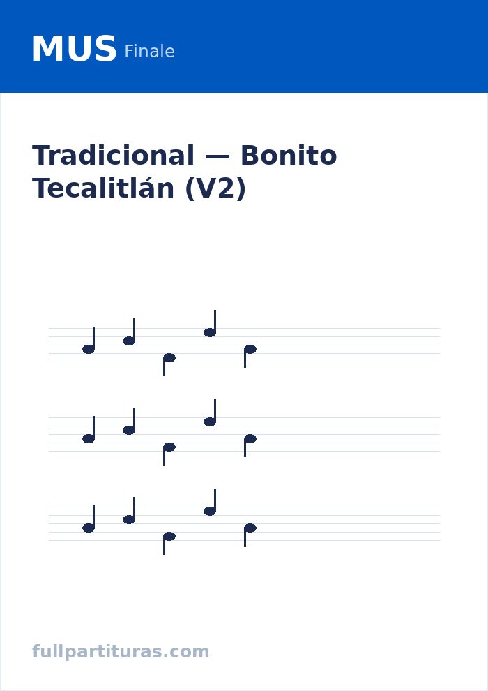 Bonito Tecalitlán (V2) — anteprima