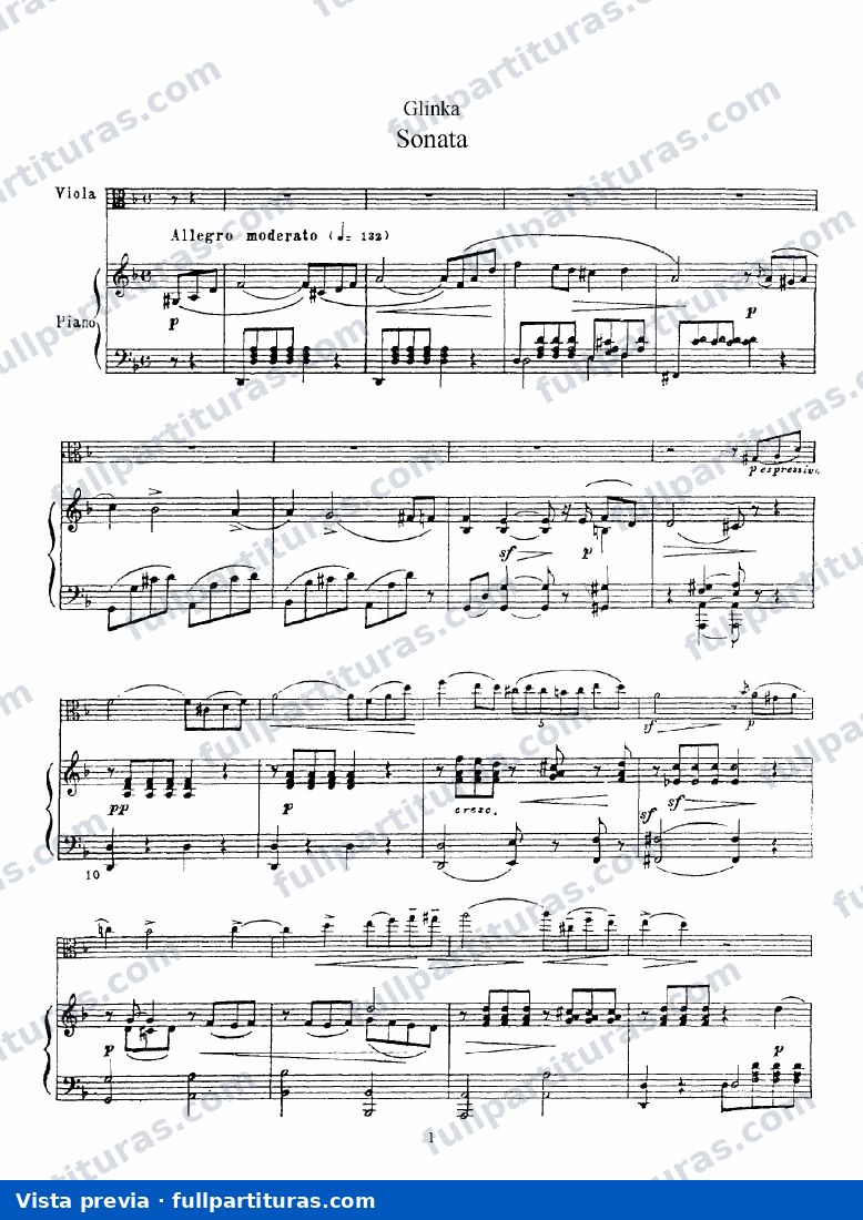 Sonata para viola — preview