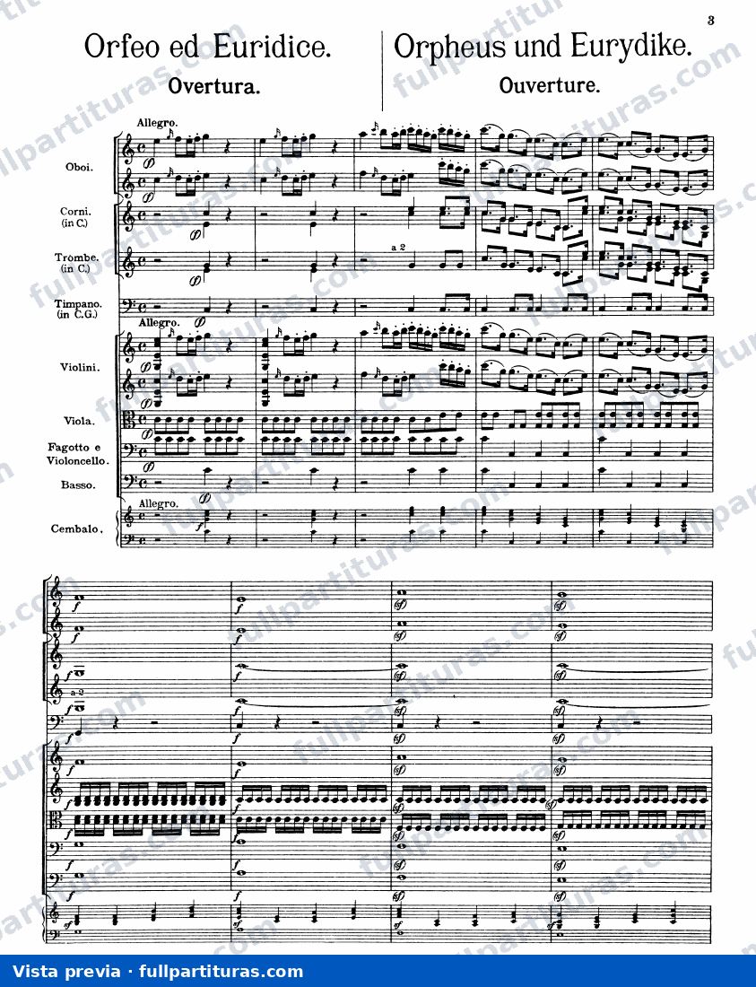 Orfeo y Euridice: Versión integral — preview