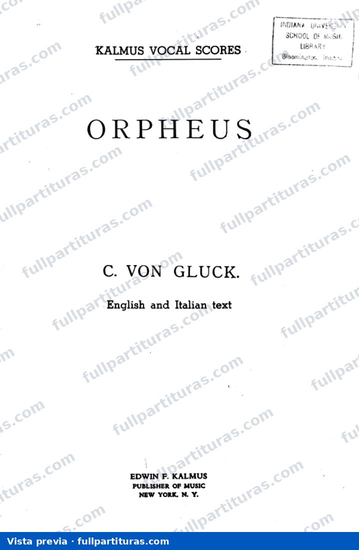 Orfeo y Euridice: Versión con acc. piano (2) — preview