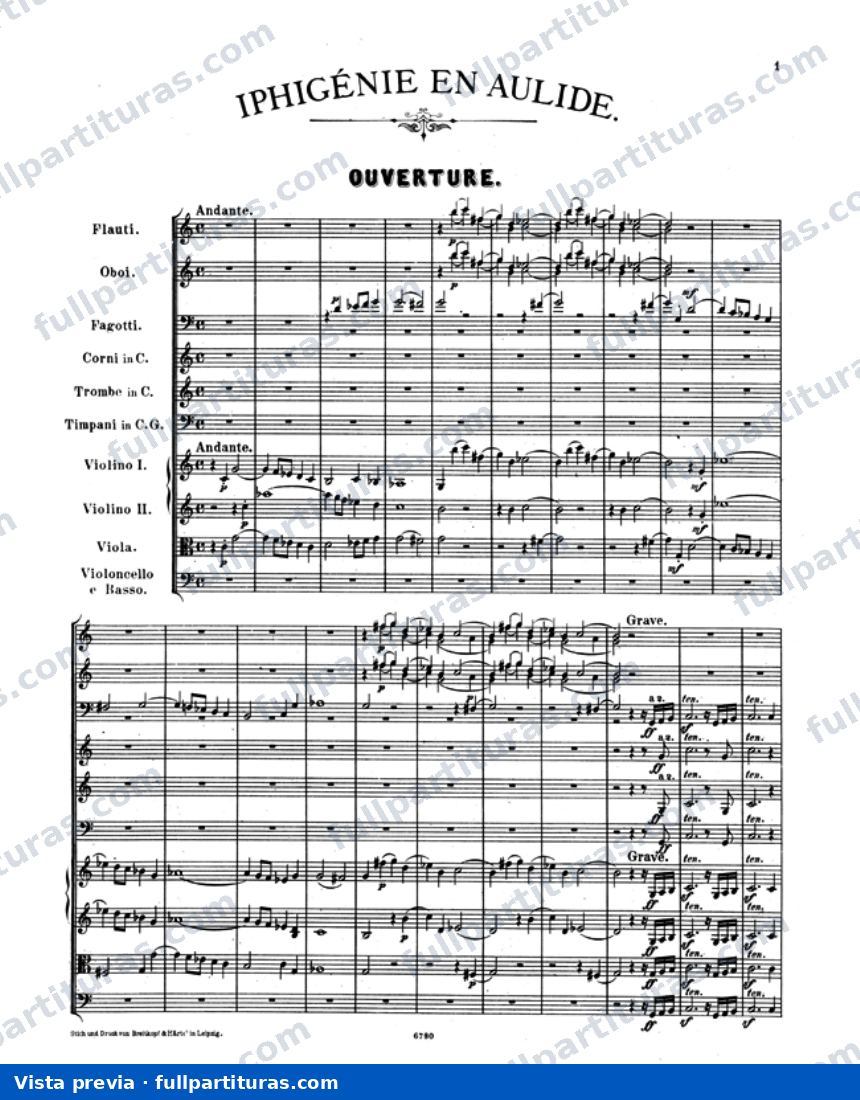 Iphigenie en Aulide: Overtura y Acto I — preview