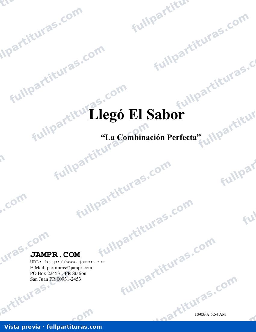 Llegó el sabor — preview