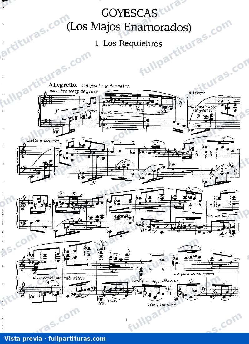 Goyescas: Goyescas (suite de piano) — preview