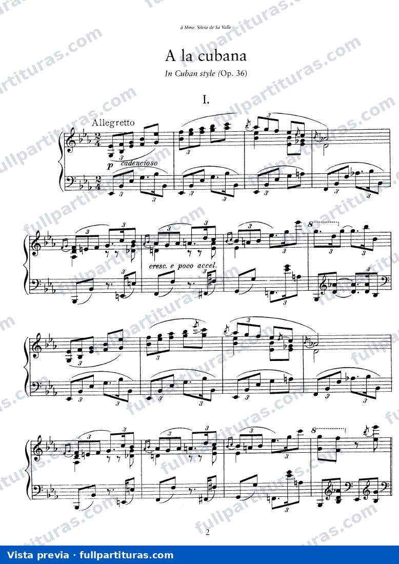 12 Tonadillas en estilo antiguo: A la Cubana, Op.36 — preview