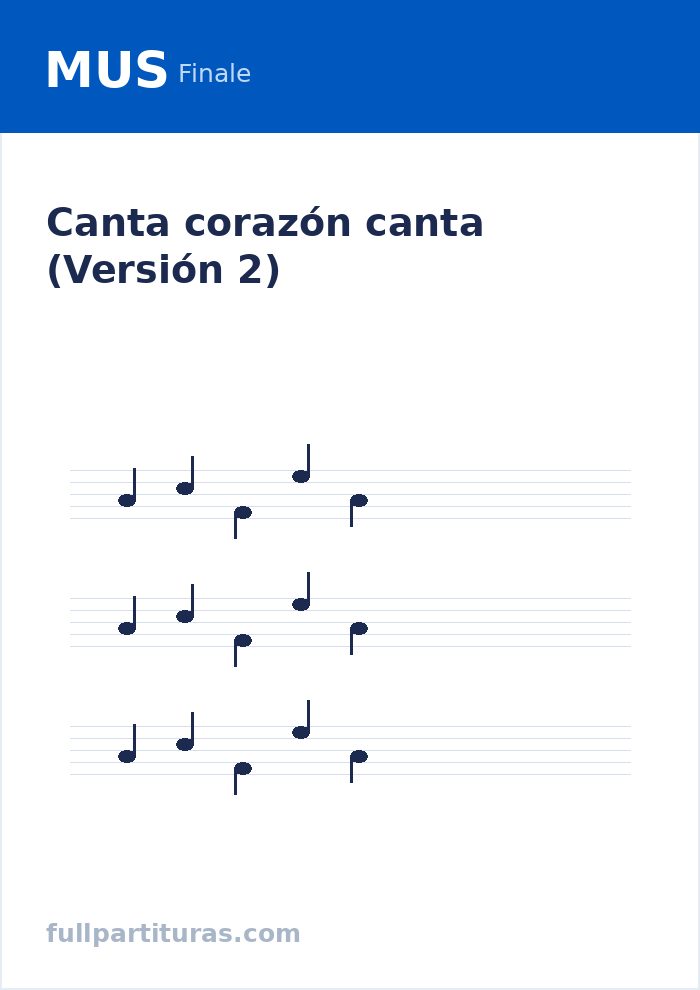 Canta corazón canta (Versión 2) — preview