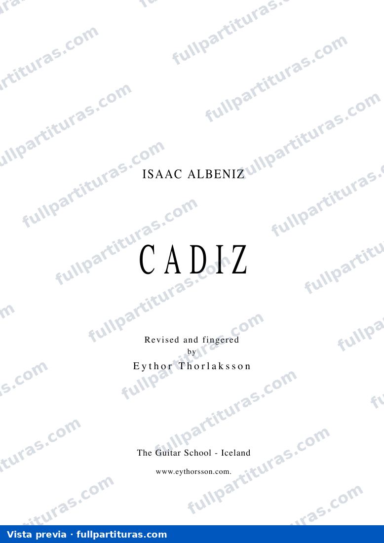Op. 47: Cadiz — preview