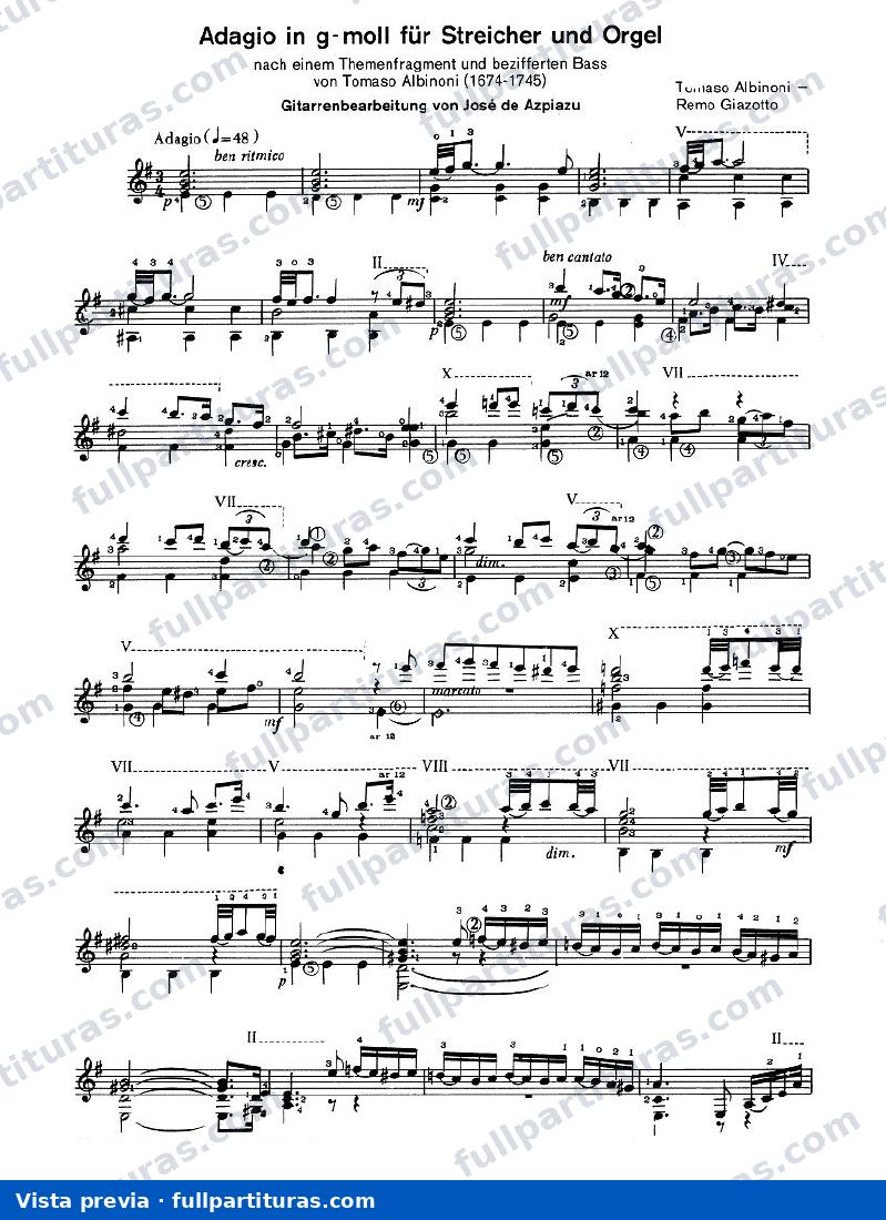 Albinoni: Adagio en Sol menor — preview