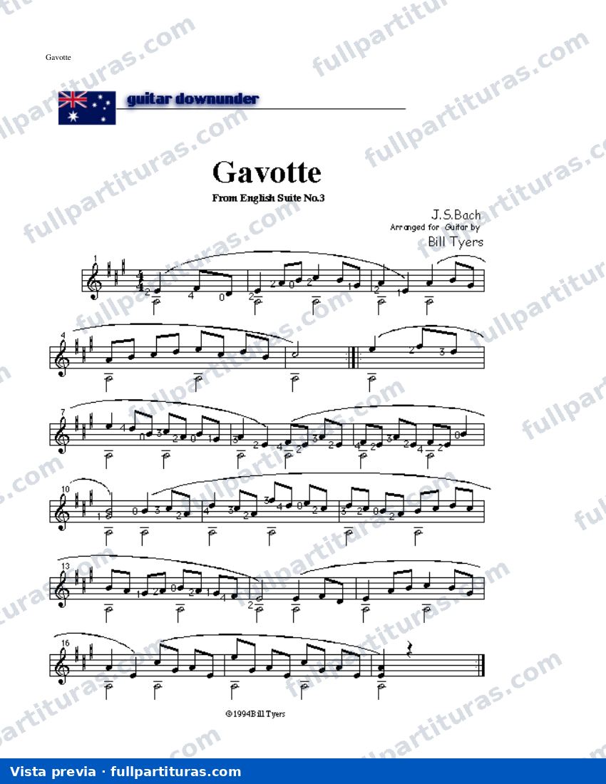 Bach, J. S.: Gavota — preview