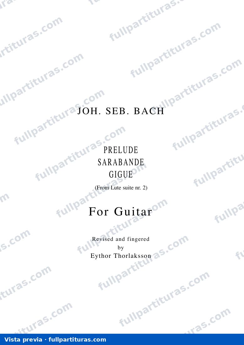 Bach, J. S.: Preludio, Sarabanda y Giga — Vorschau