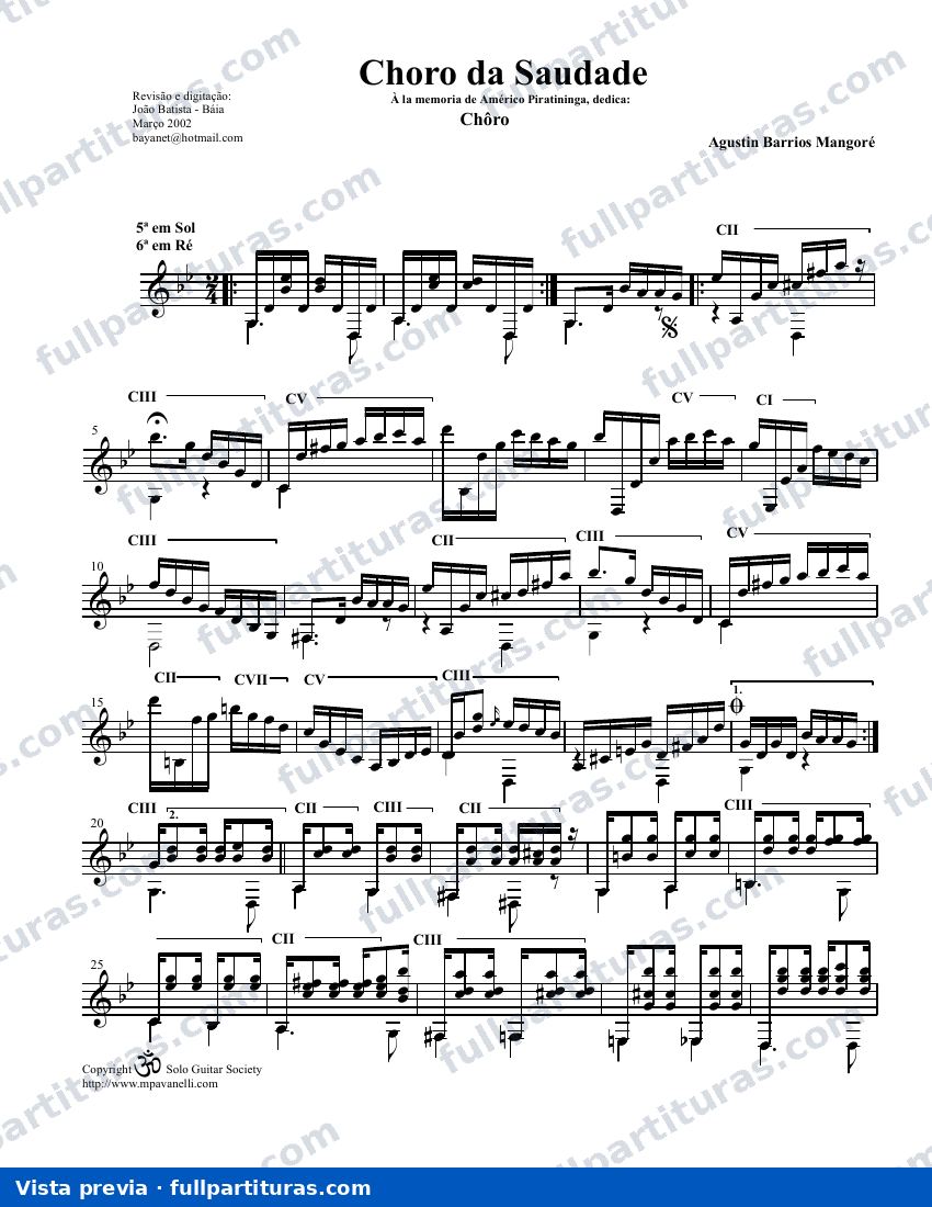 Choro Da Saudade — preview