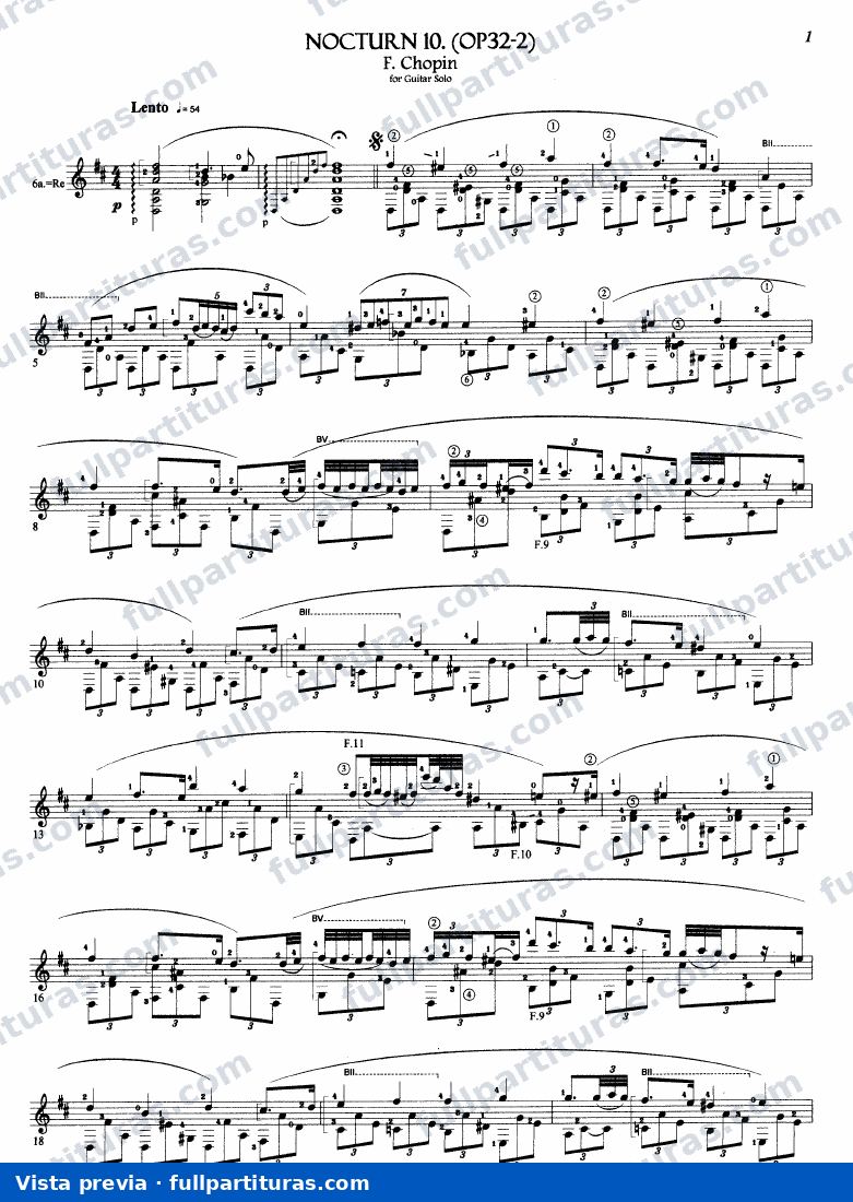 Chopin: Nocturno Nº 10 Op. 32, Nº 2 — vista previa