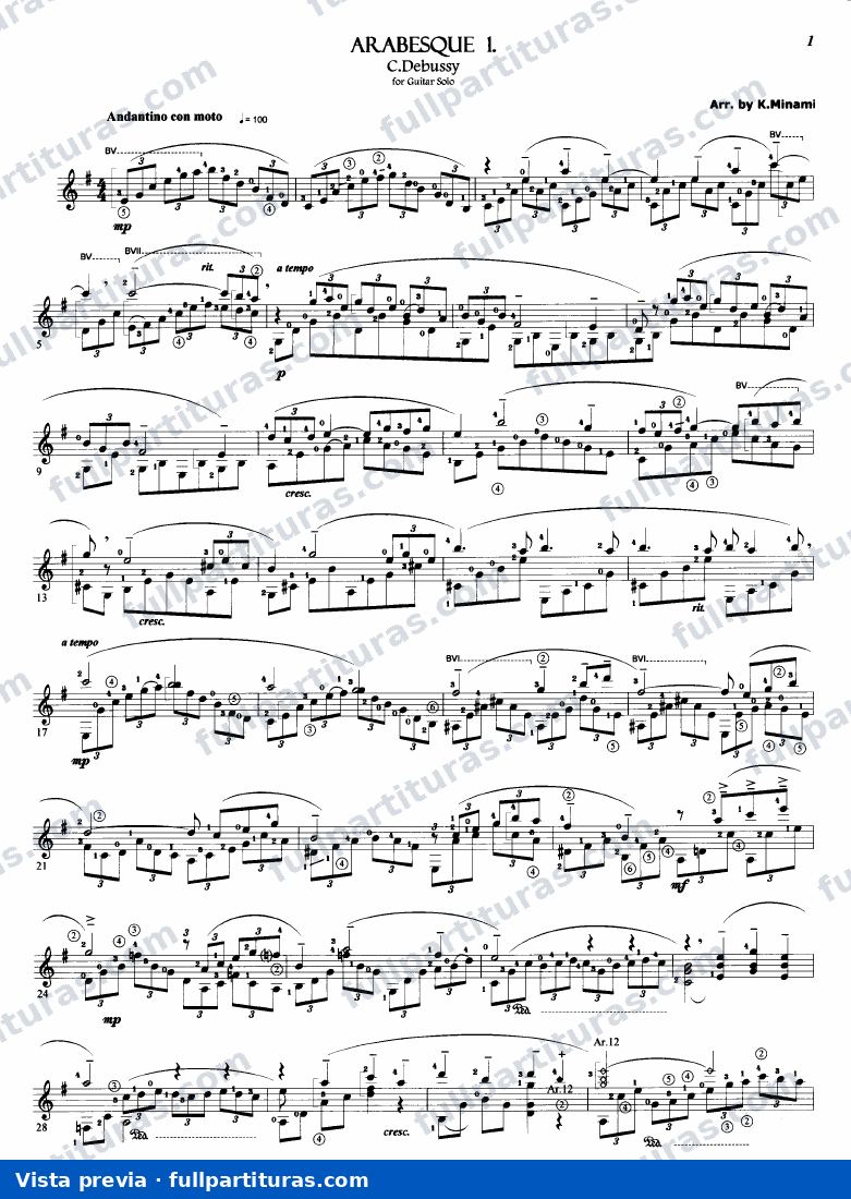 Debussy: Arabesque Nº 1 — preview