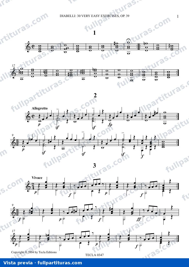 Pequeñas piezas para principiantes Op.39: De la 1 a la 5 — preview