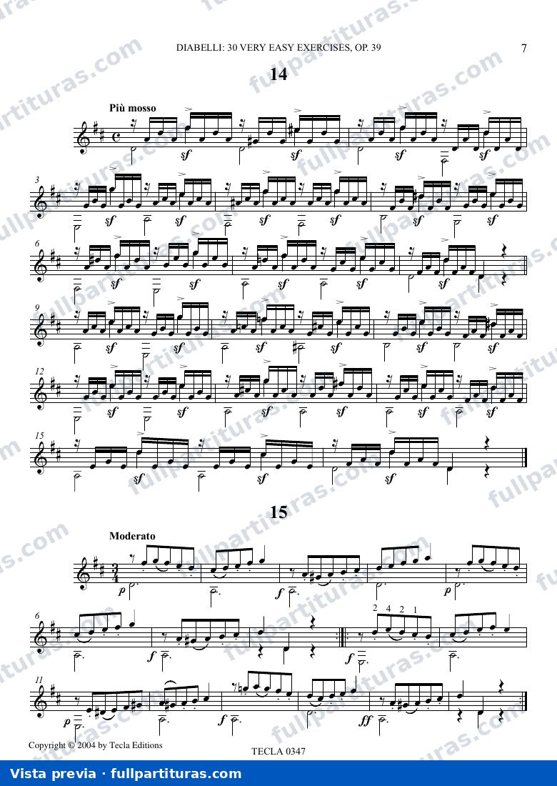 Pequeñas piezas para principiantes Op.39: De la 14 a la 17 — preview